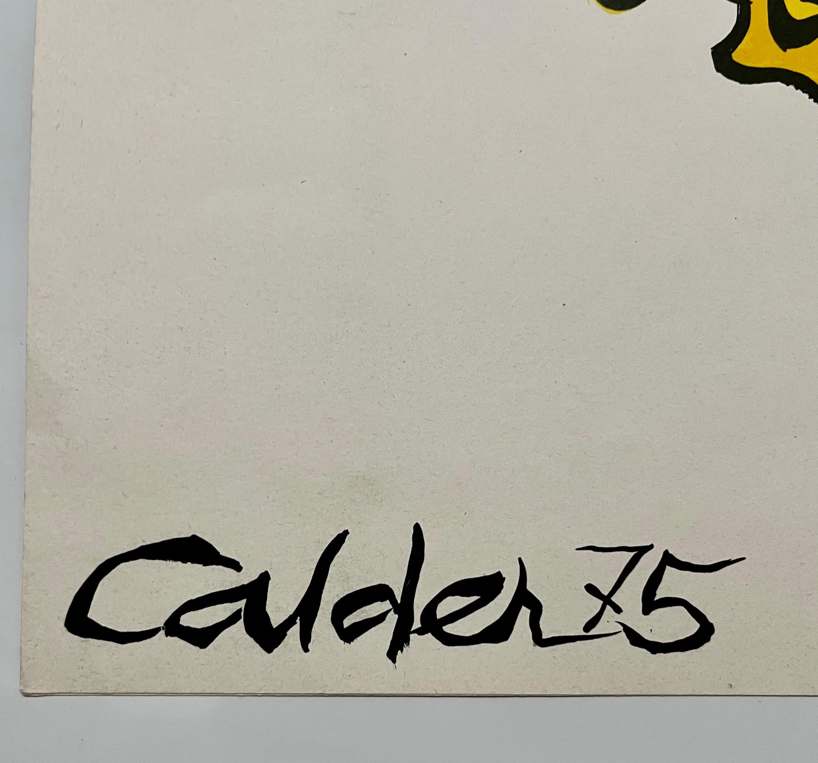 Elephant, Lions Bold Color Lithograph Alexander Calder Unfinished Revolution For Sale 2
