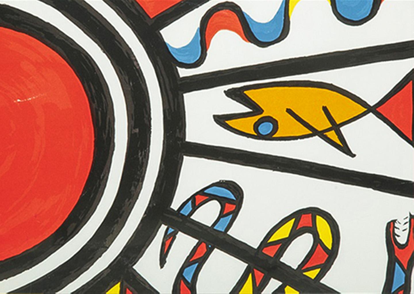 'Environment & Evolution' - Black Nude Print by Alexander Calder