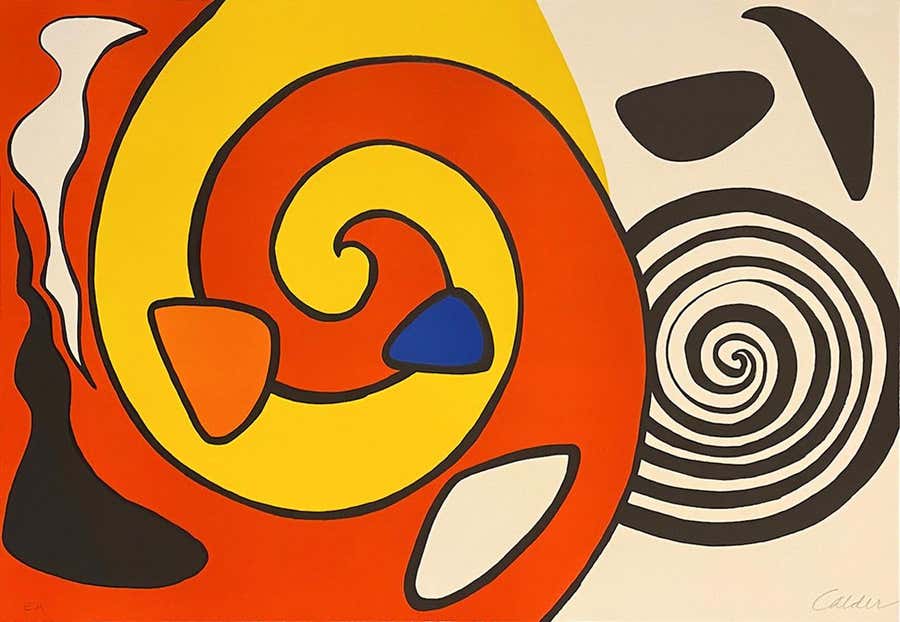 Escargot Lithograph by Alexander Calder, Signed, 1976