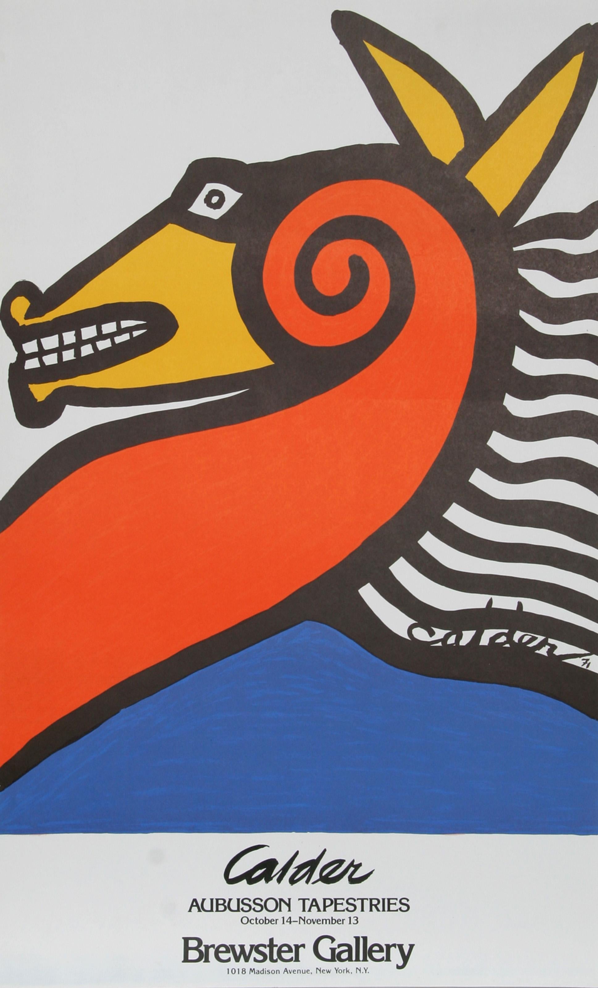 Alexander Calder, After, American (1898 - 1976) -  Exhibition at Brewster Gallery. Year: circa 1975, Medium: Lithograph Poster, Size: 35 in. x 21.5 in. (88.9 cm x 54.61 cm) 