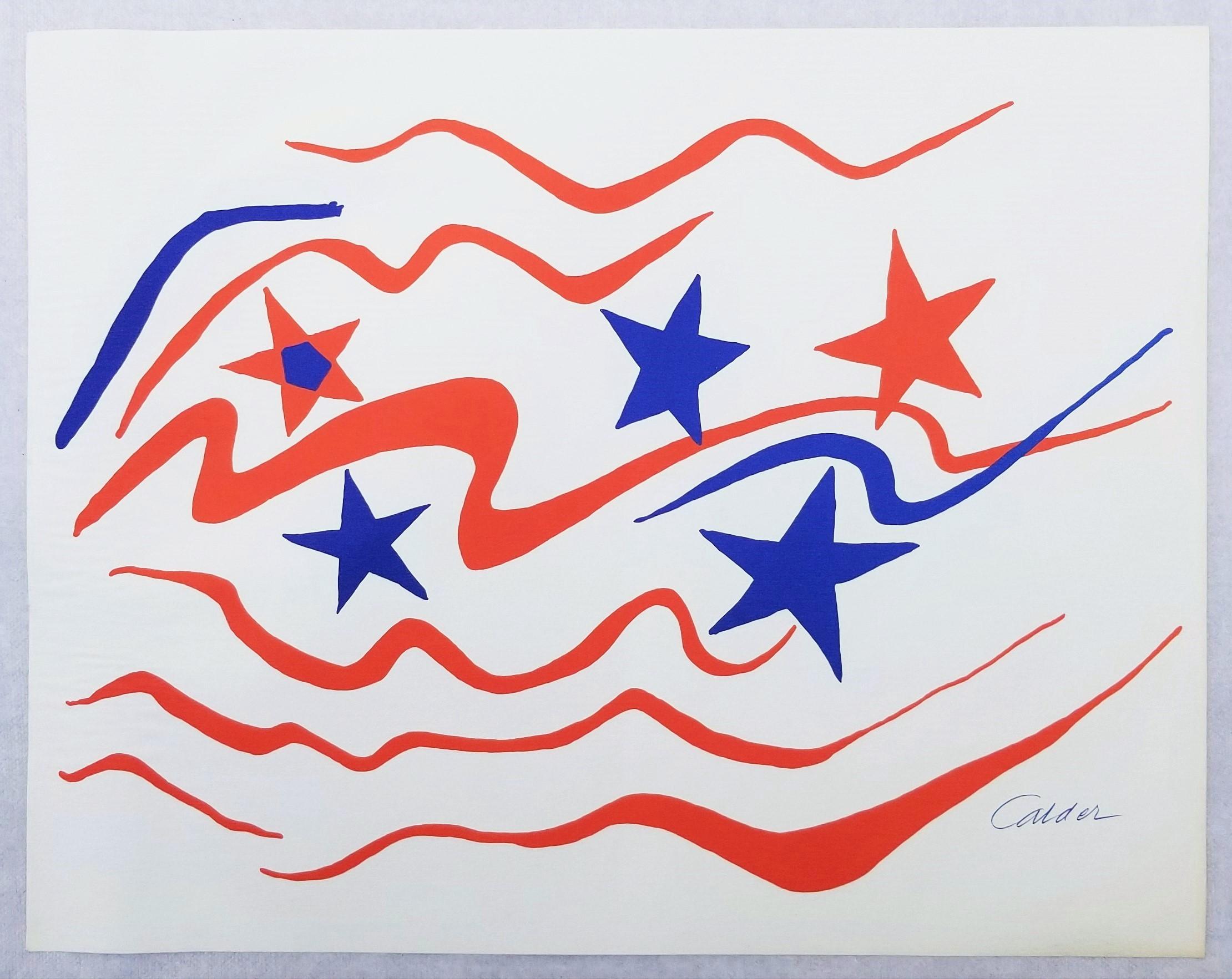 Flying Colors '76 (Stars and Stripes) /// Alexander Calder Abstract Modern Art For Sale 1