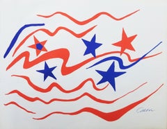 Vintage Flying Colors '76 (Stars and Stripes) /// Alexander Calder Abstract Modern Art