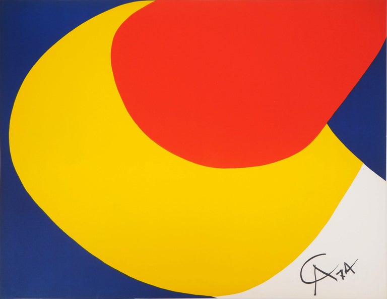 Alexander Calder Abstract Print - Flying Colors - Abstraction, 1974 - Original lithograph, Signed