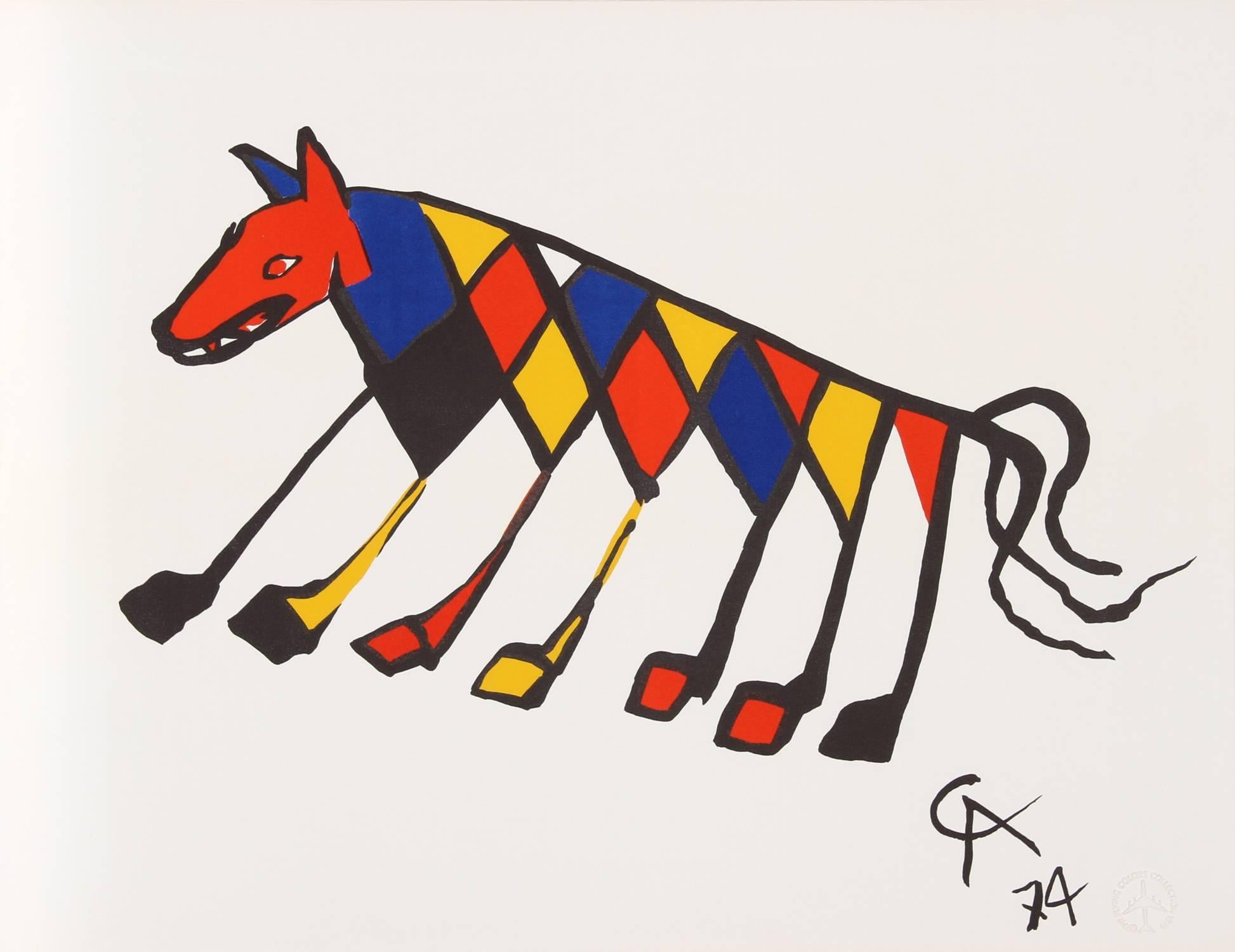 Flying Colors for Braniff Airlines, Lithograph by Alexander Calder