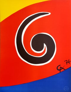 Vintage Flying Colors for Braniff Airlines, Lithograph by Alexander Calder