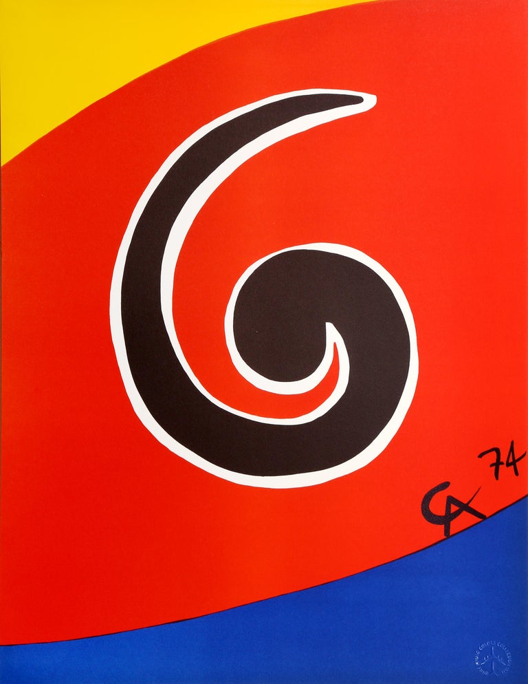 Artist: Alexander Calder, (American, 1898-1976)
Title: Flying Colors for Braniff Airlines
Year: 1974
Medium: Lithograph, signed in the plate
Size: 20 in. x 26 in. (50.8 cm x 66.04 cm)

Printer: Atelier Fernand Mourlot, Paris
