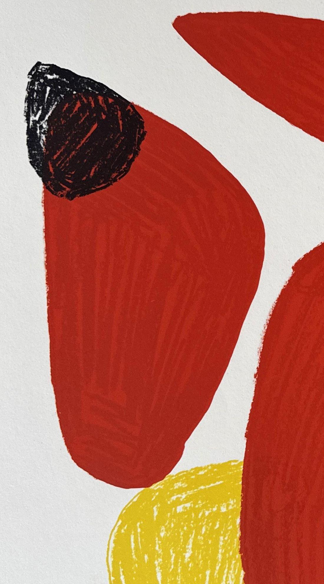 Alexander CALDER (1898-1976)
Cuatro rojos, tres negros, uno amarillo

Litografía original, 1967
Sin firmar y sin numerar
Fuera de la edición de 90 ejemplares numerados y firmados a mano
Sobre vitela Lana tamaño 78 x 58 cm (c. 31 x 23 in)

Muy buen