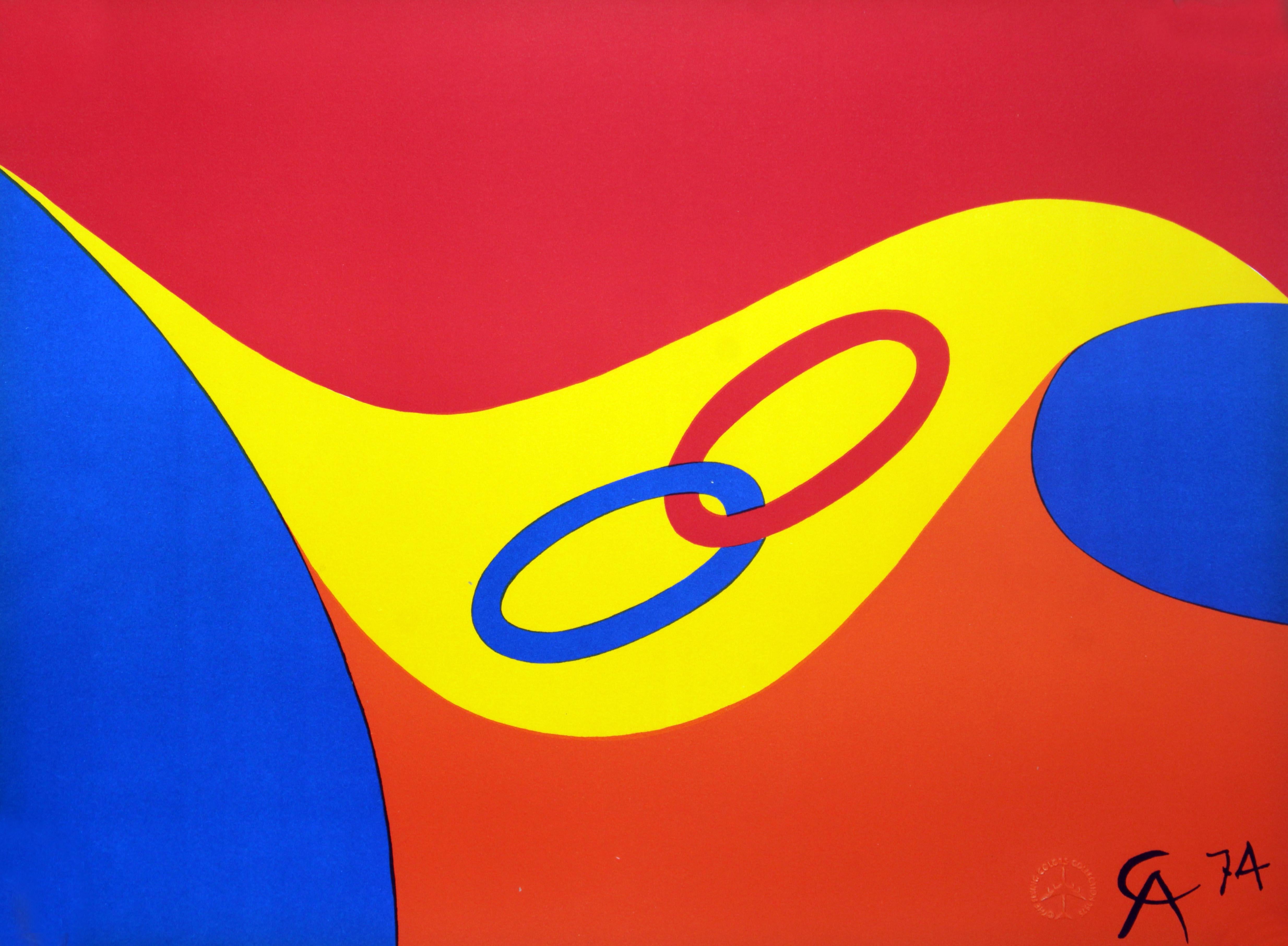 Freundschaft – Alexander Calder aus der Kollektion Fliegende Farben, signiert in Teller