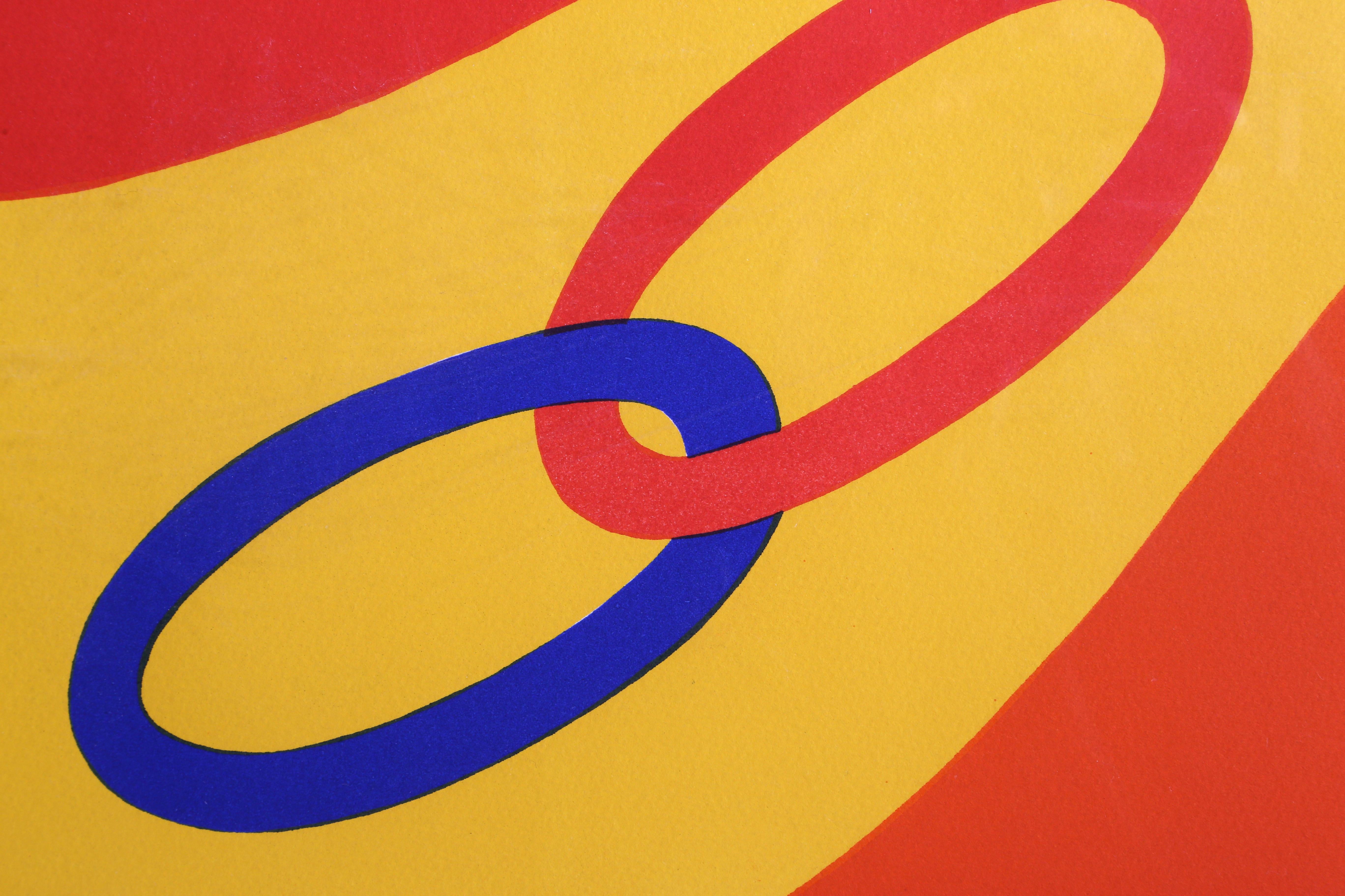 Friendship, Flying Colors for Braniff Airlines, Lithograph by Alexander Calder For Sale 1