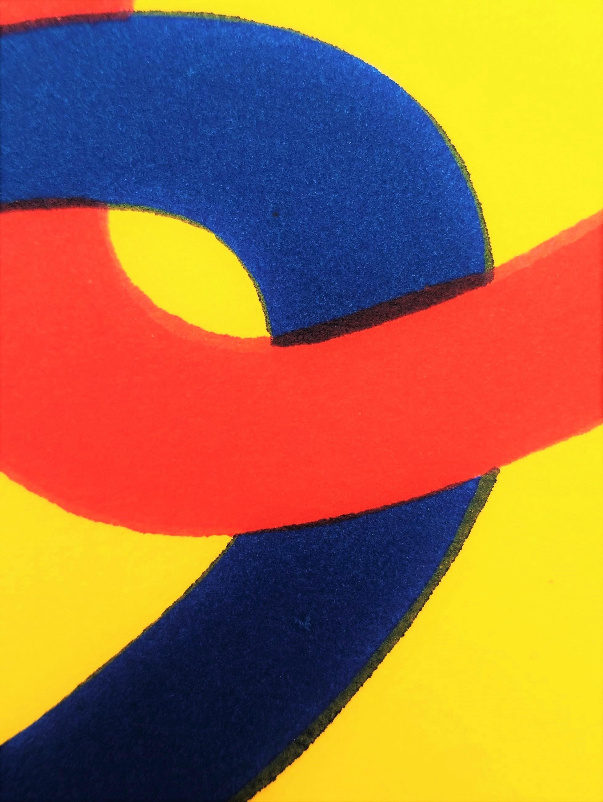 Friendship /// Abstract Geometric Alexander Calder American Modern Lithograph 10