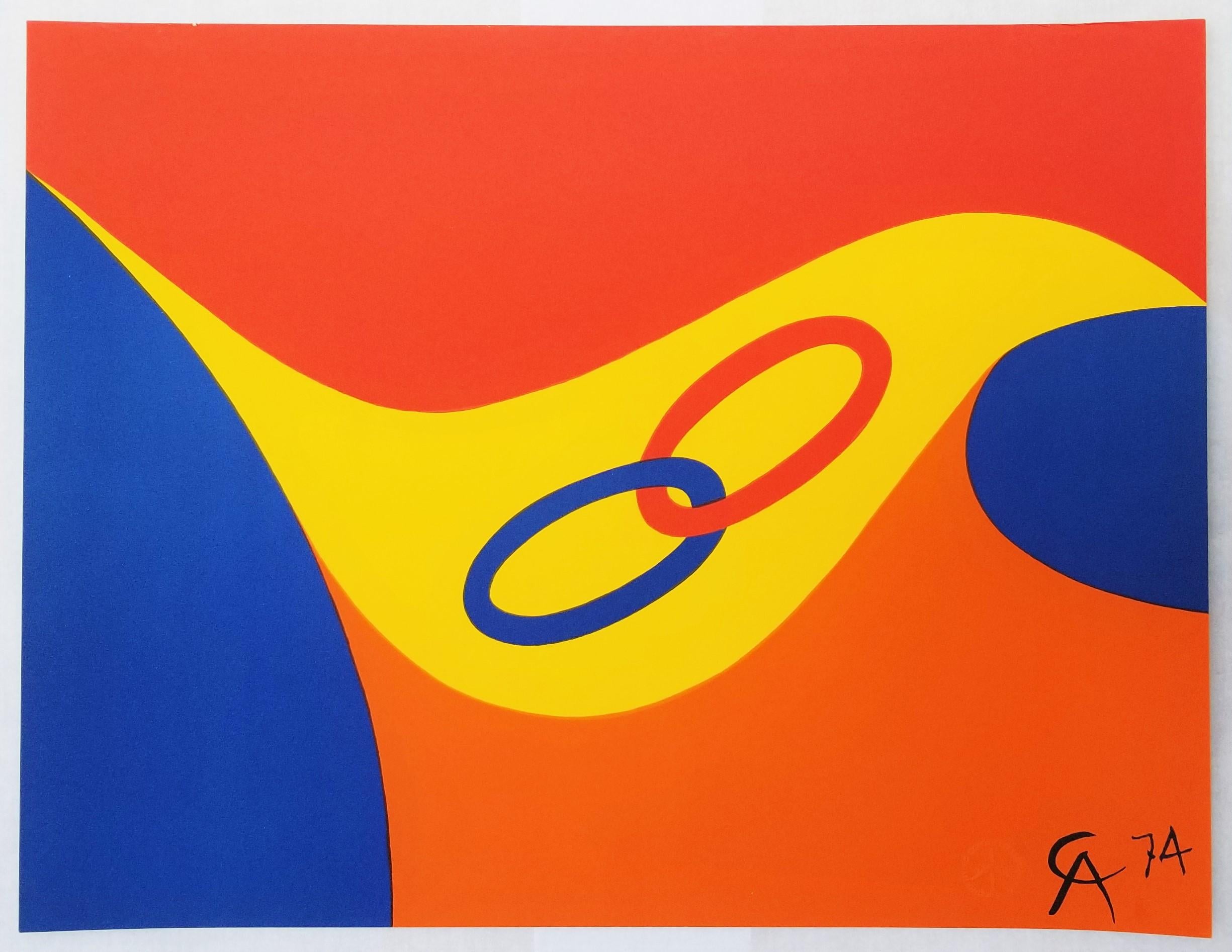 Friendship /// Abstract Geometric Alexander Calder American Modern Lithograph 1