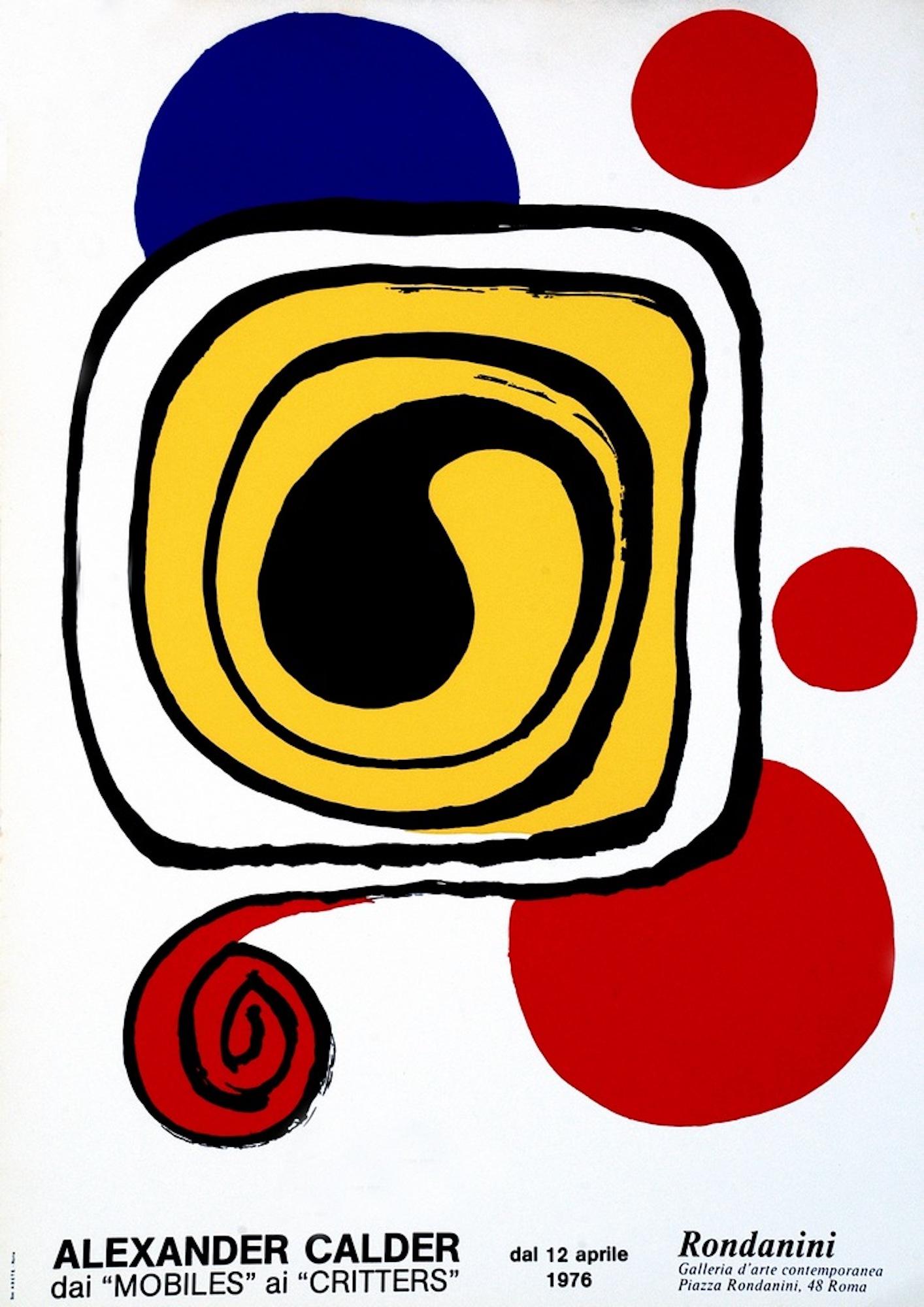 After Alexander Calder Abstract Print - From Mobiles to Critters - Vintage Lithographed Poster After A. Calder - 1976