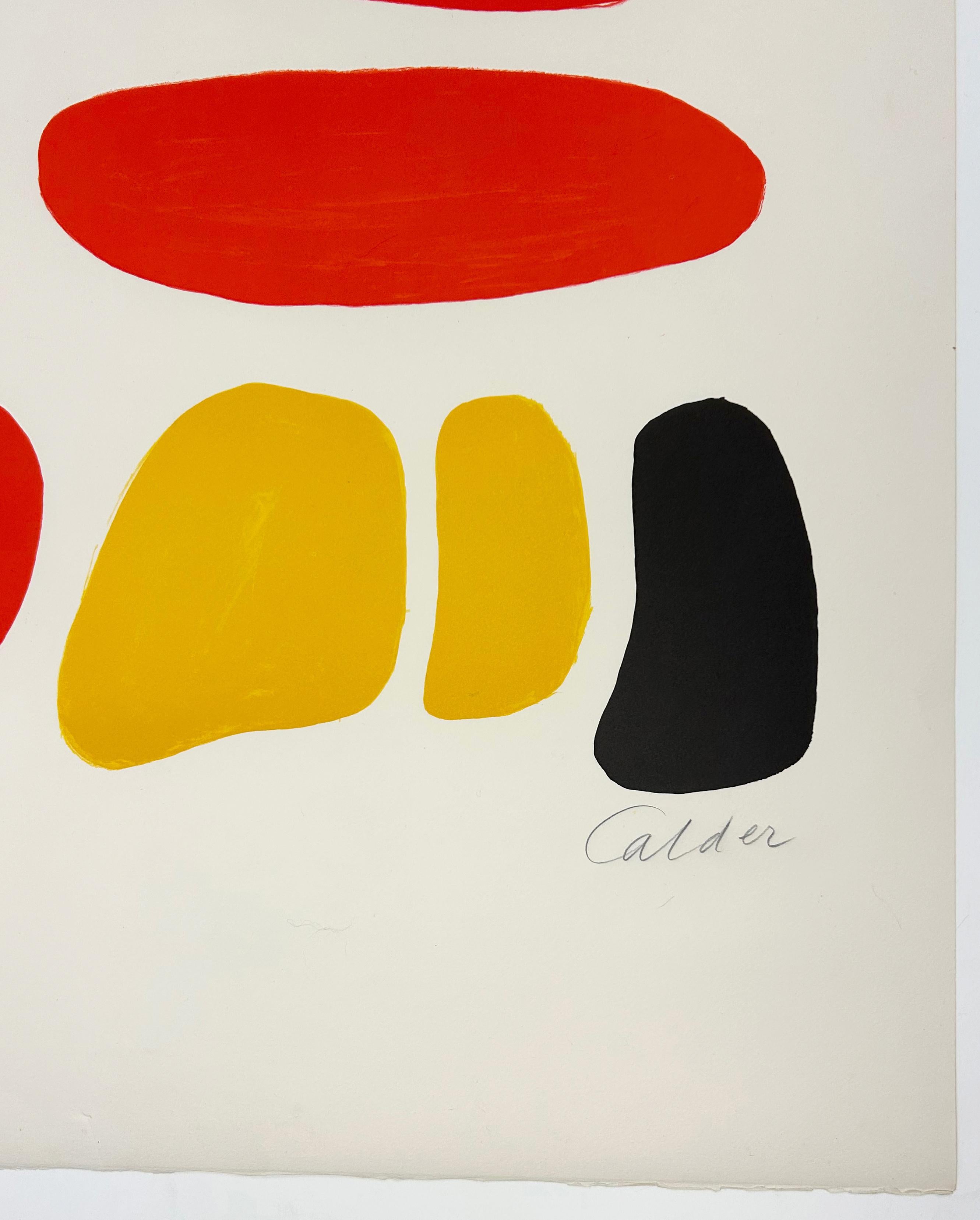 Homage to Ben Shahn - Abstract Print by Alexander Calder