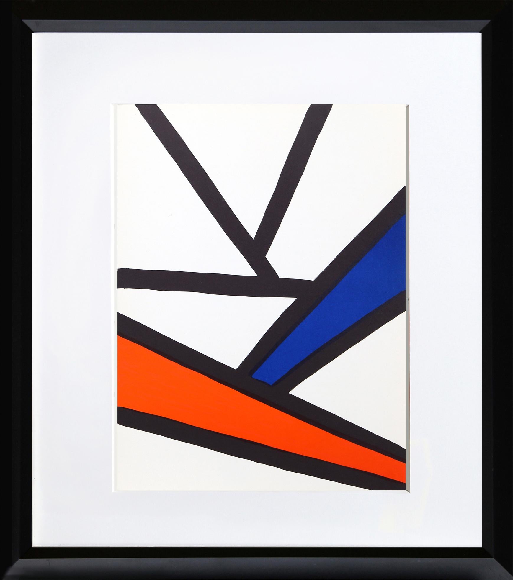 Intersections de Derriere Le Miroir d'Alexander Calder, Américain (1898-1976)
Date : 1968
Lithographie
Taille : 15 x 11 in. (38.1 x 27.94 cm)
Imprimeur : Maeght, Paris
Éditeur : Maeght Editeur, Paris