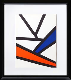 Intersections, Framed Abstract Lithograph by Alexander Calder