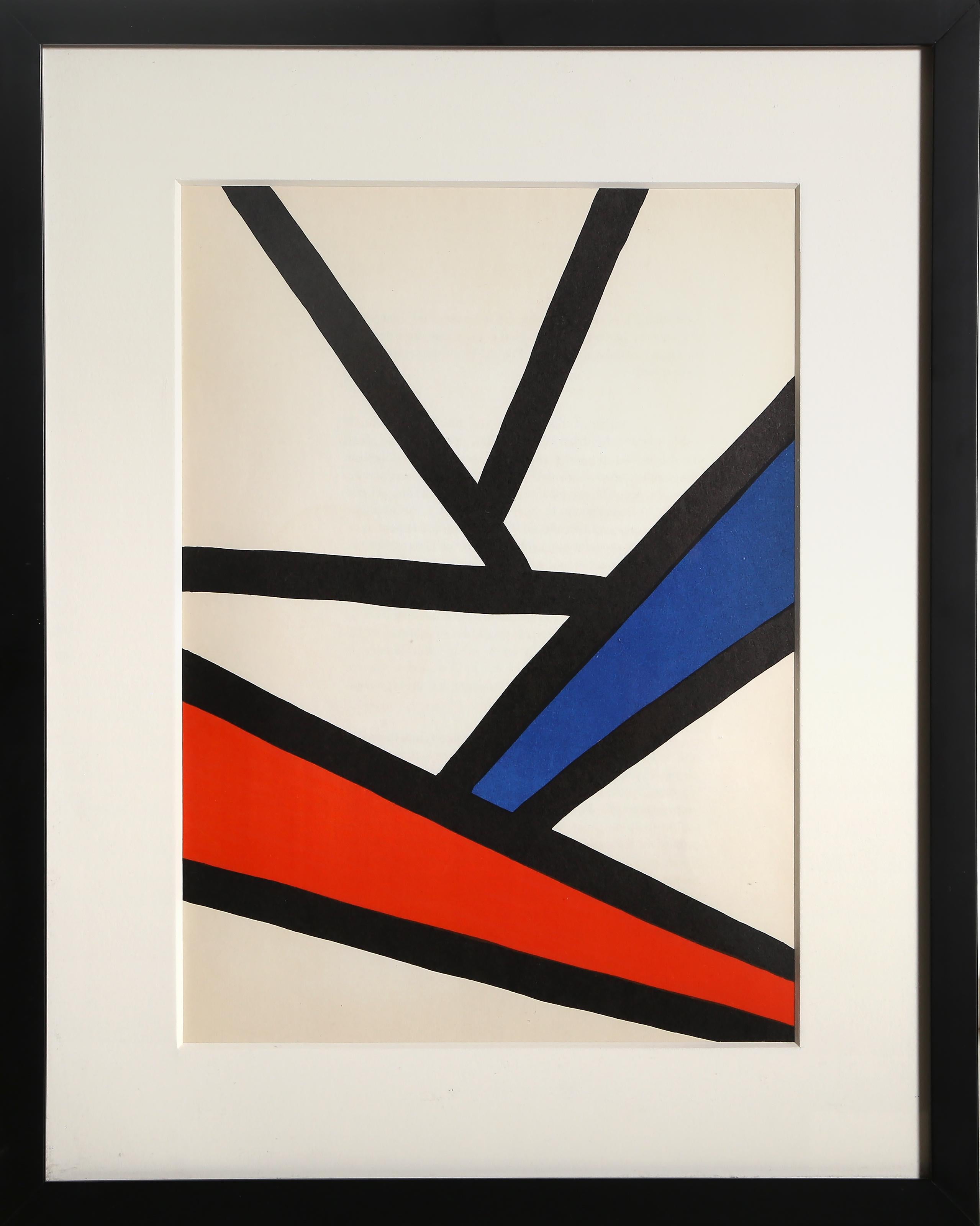 Intersections, Framed Abstract Lithograph by Alexander Calder