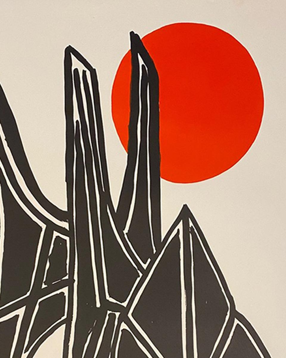 'Jeune Fillet et sa Suite' - Abstract Geometric Print by Alexander Calder