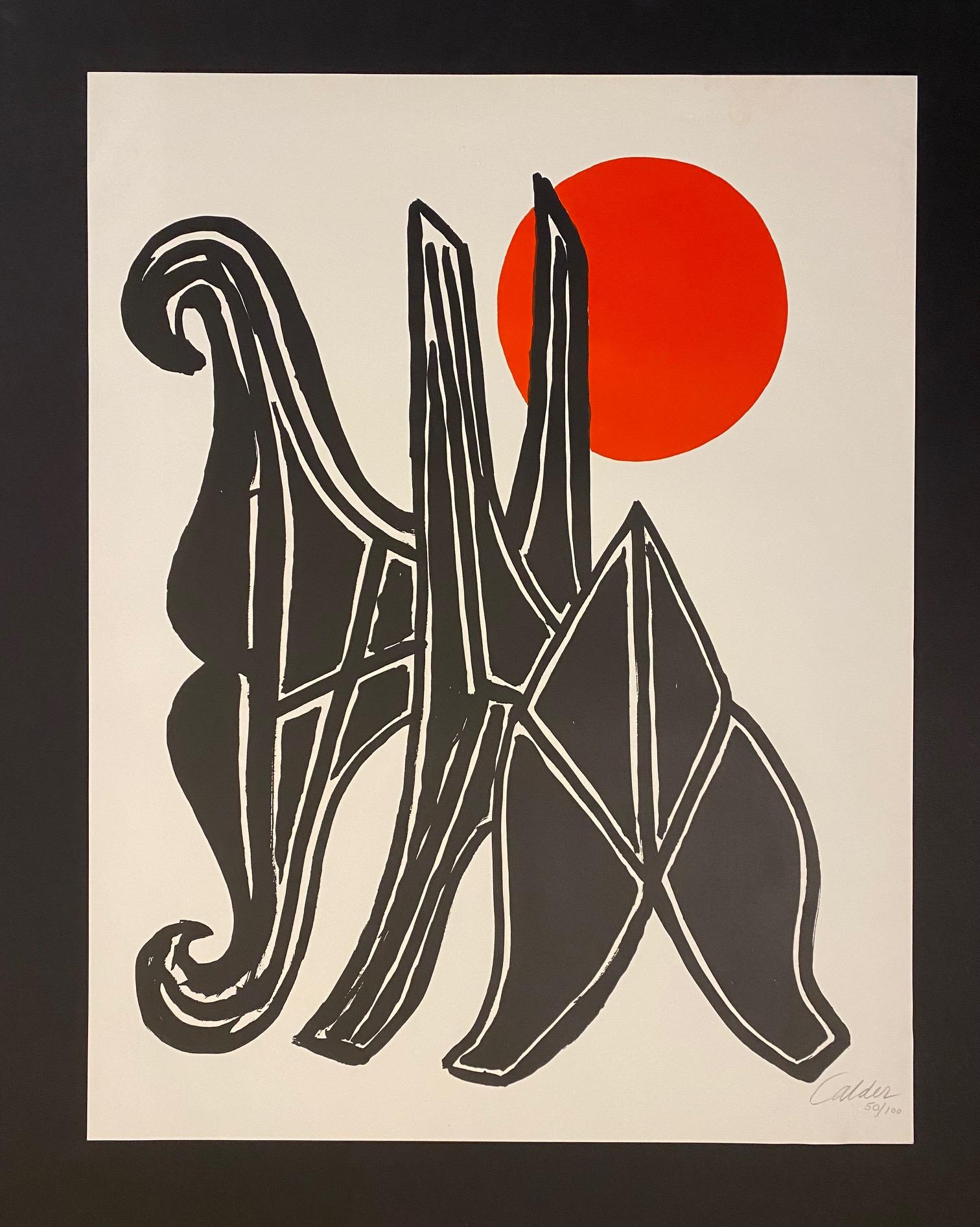 Jeune Fillet et sa suite - Print by Alexander Calder