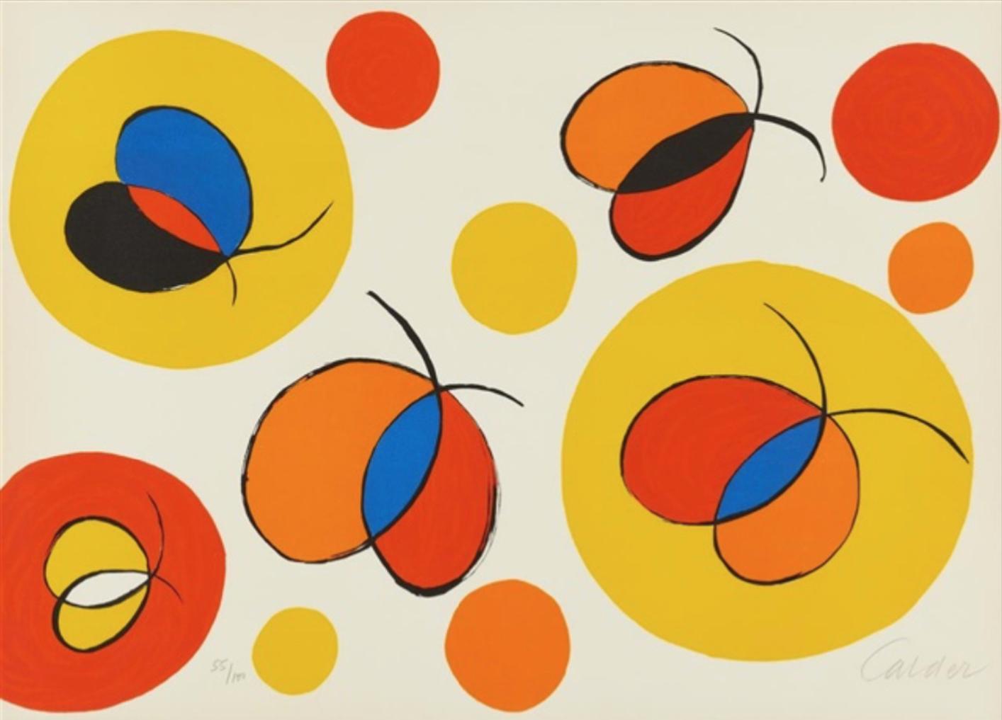 Alexander Calder Abstract Print - La Memoire Élementaire