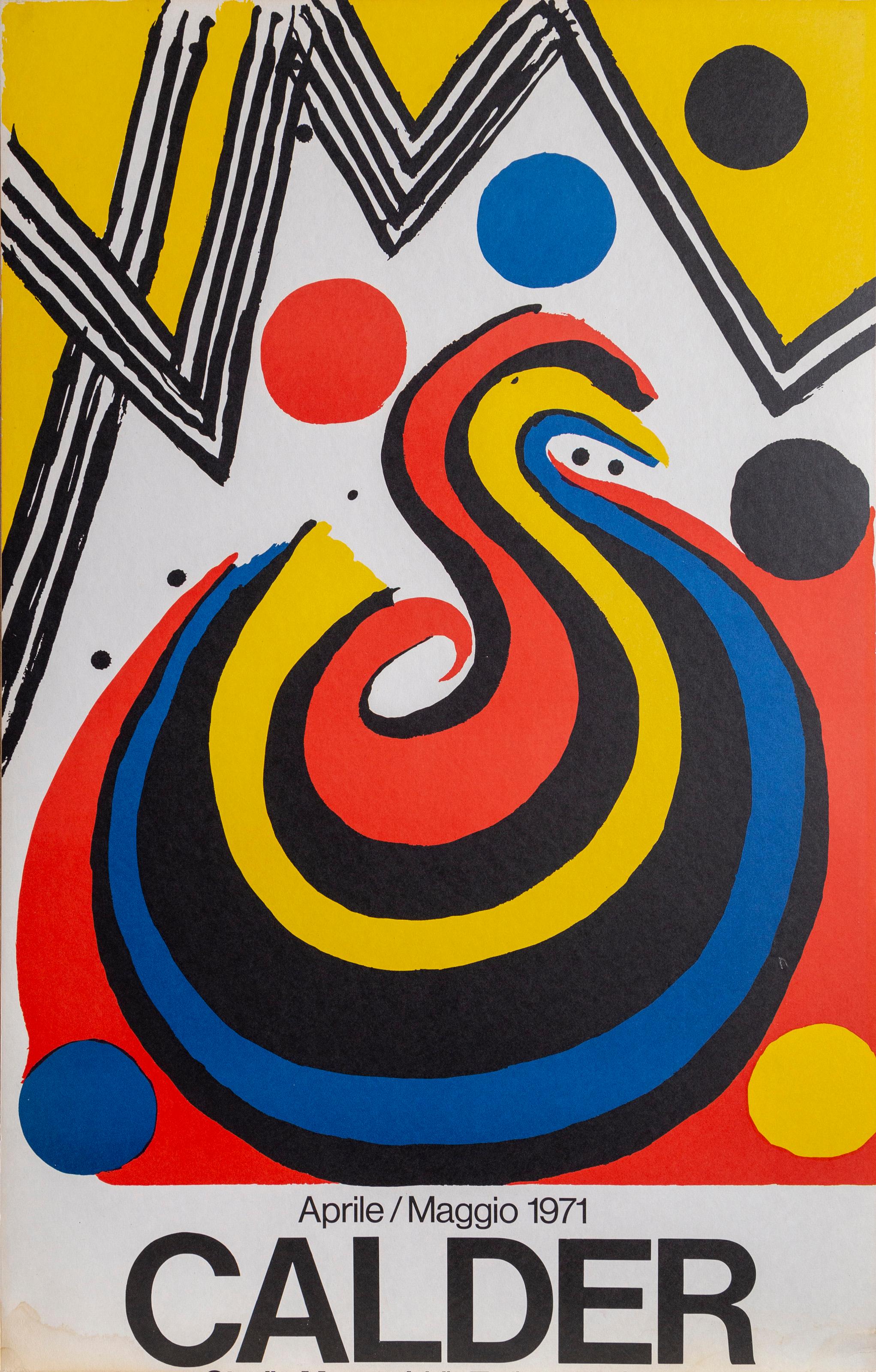 Alexander Calder, American (1898 - 1976) -  La Vague. Year: 1971, Medium: Poster, Size: 35 x 22.5 in. (88.9 x 57.15 cm) 