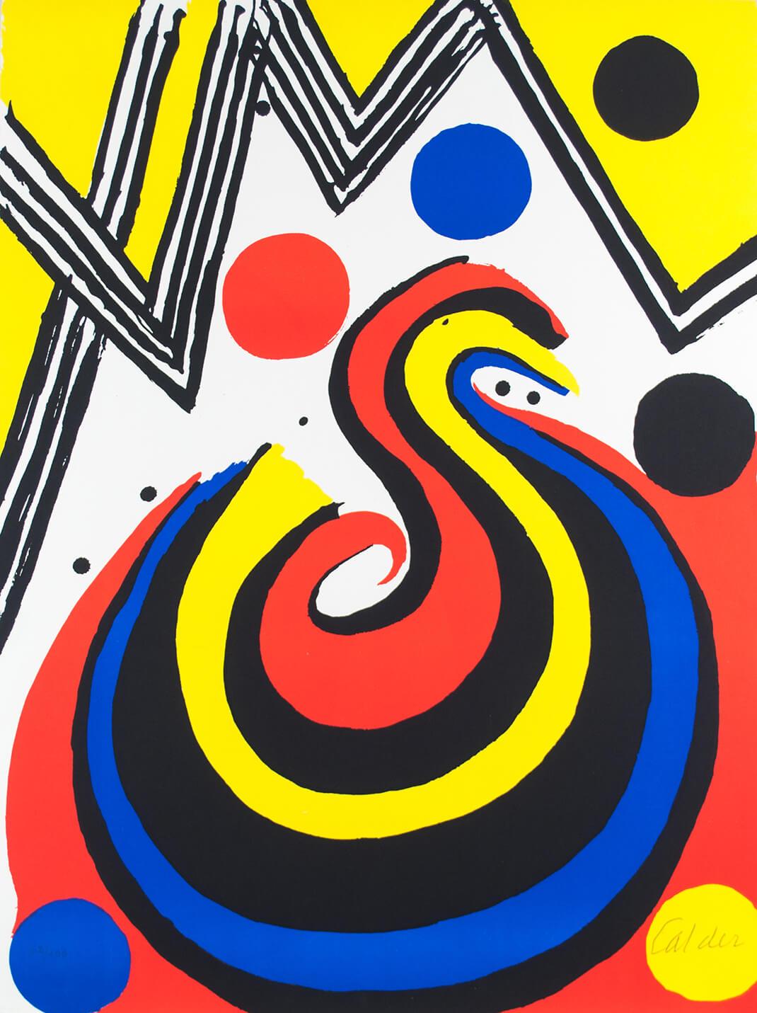 Abstract Print Alexander Calder - La Vague (La vague)