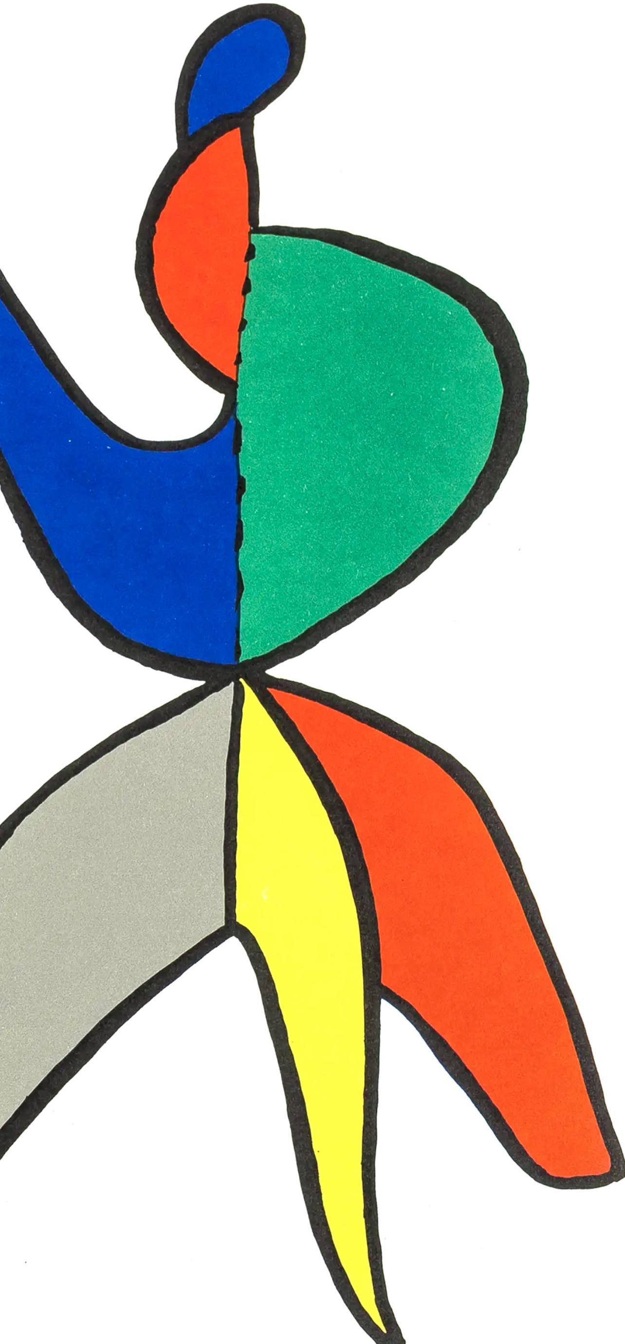 Le bonnet phrygien, Stabiles, Derrière le miroir - Still-Life Print Naranja de Alexander Calder