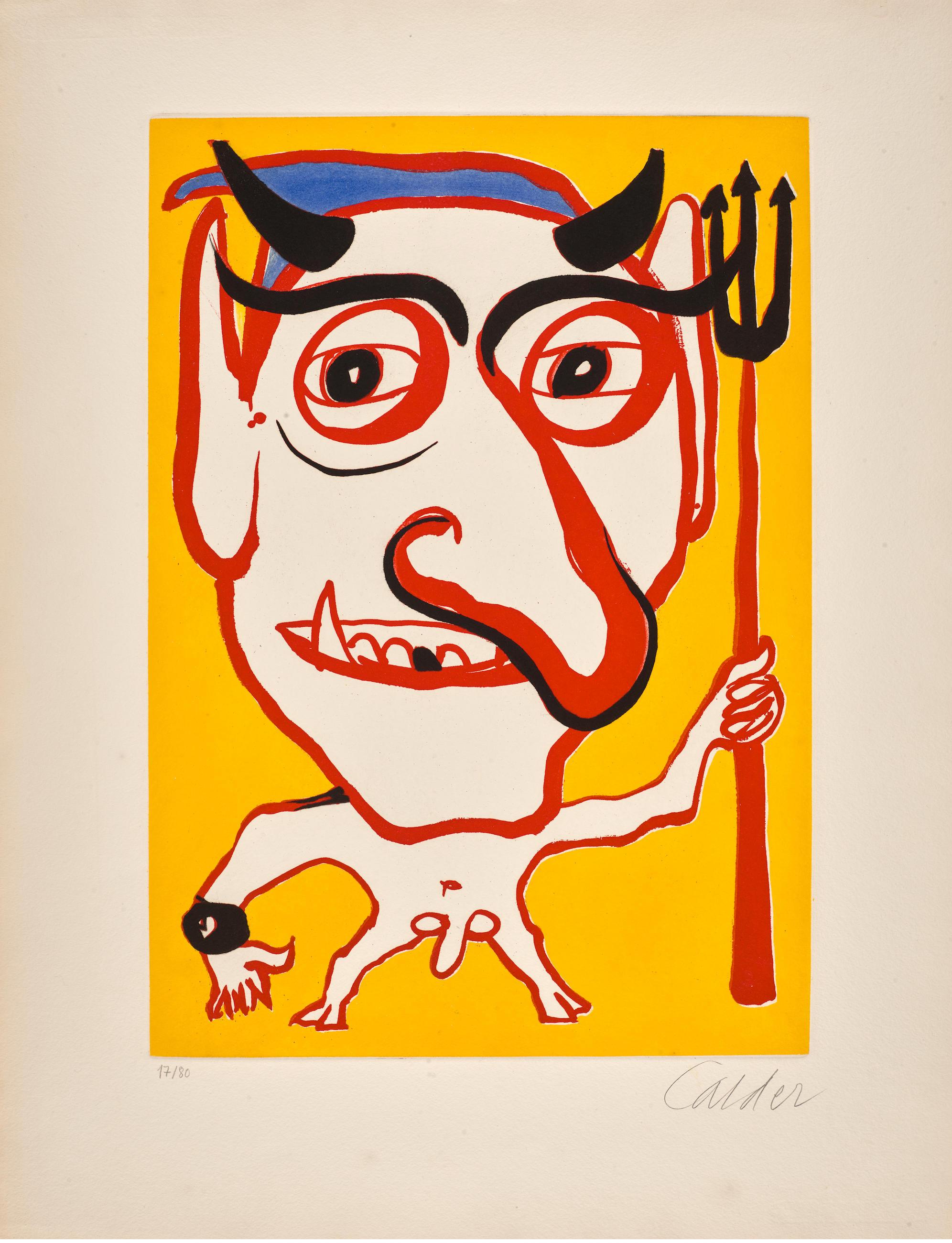 Le Portrait de Constantin, Grabado moderno de Alexander Calder en venta 1