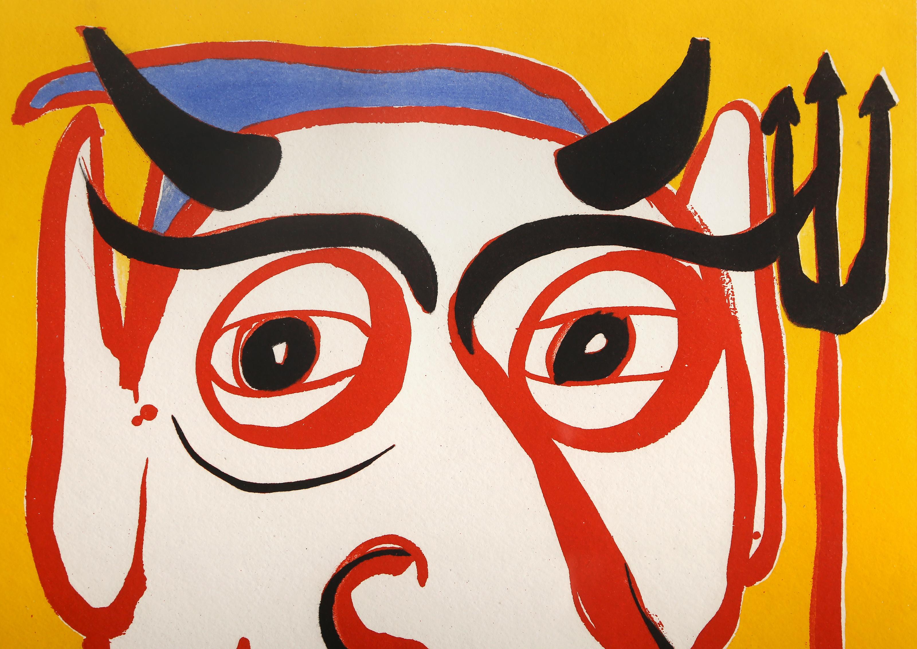Le Portrait de Constantin, Moderne Radierung von Alexander Calder im Angebot 1