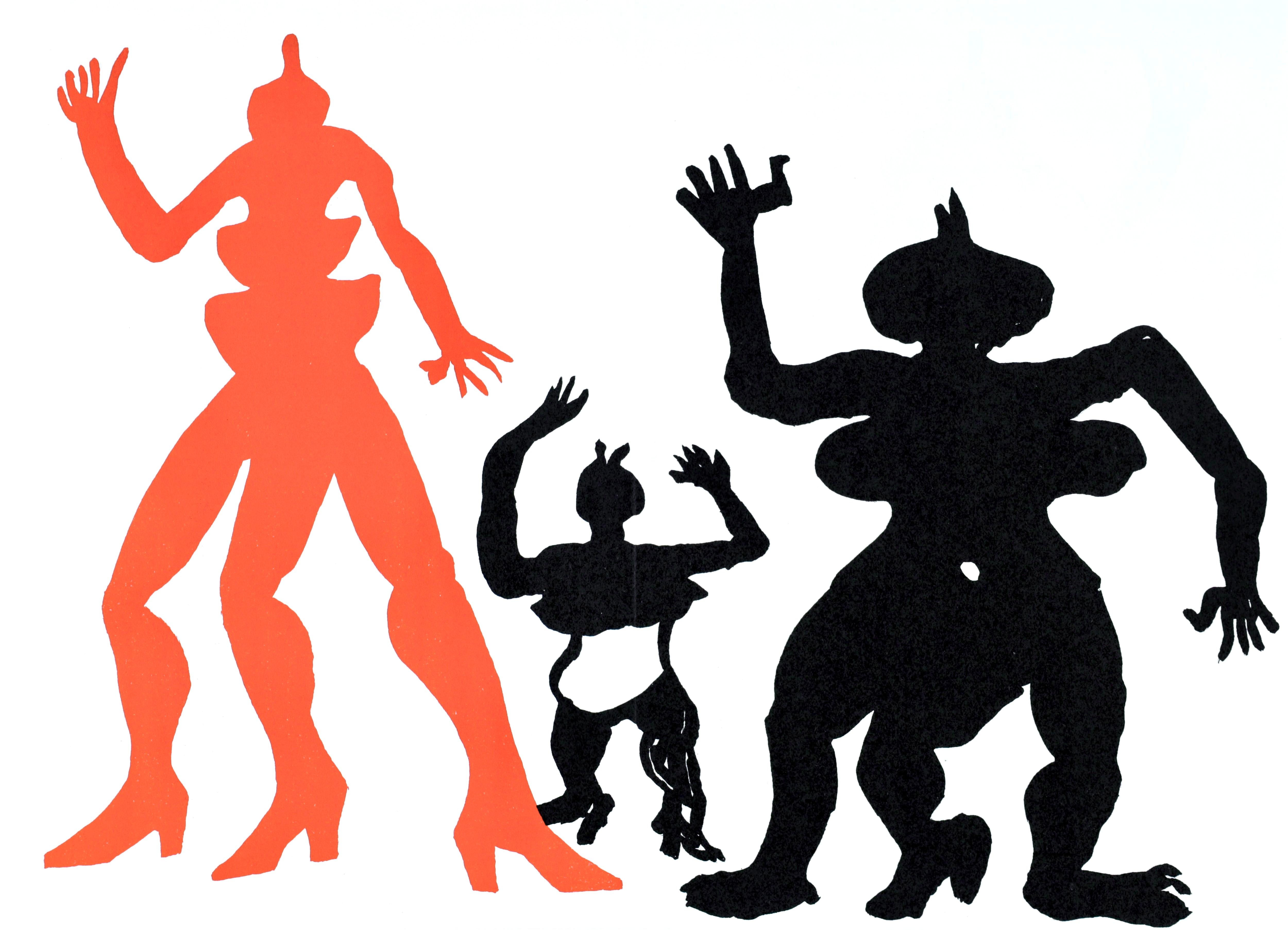 Alexander Calder Abstract Print – Les folles de Saché, Derrière le miroir