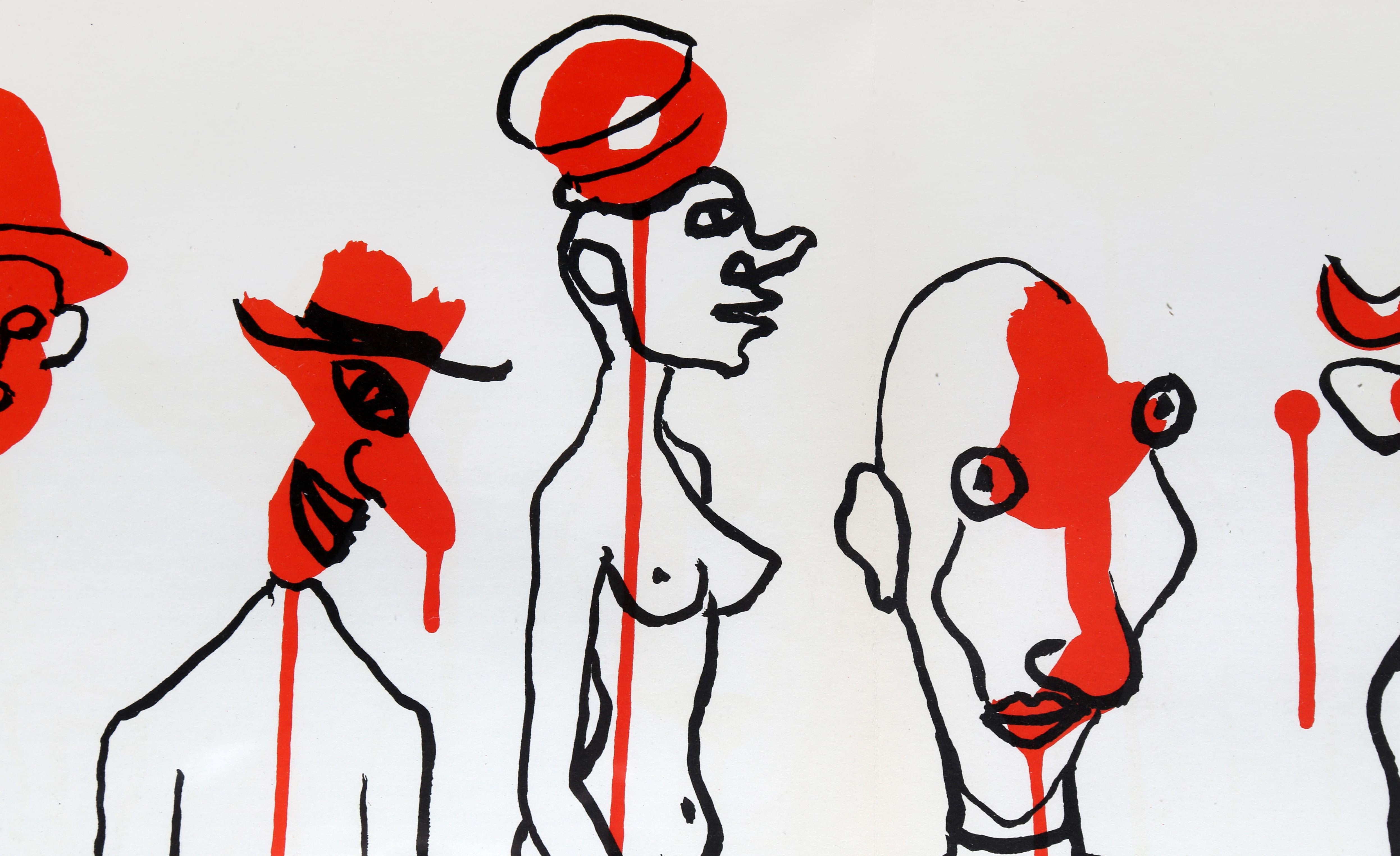 Les Gueules Degoulinantes, Framed Circus Lithograph by Alexander Calder en vente 1