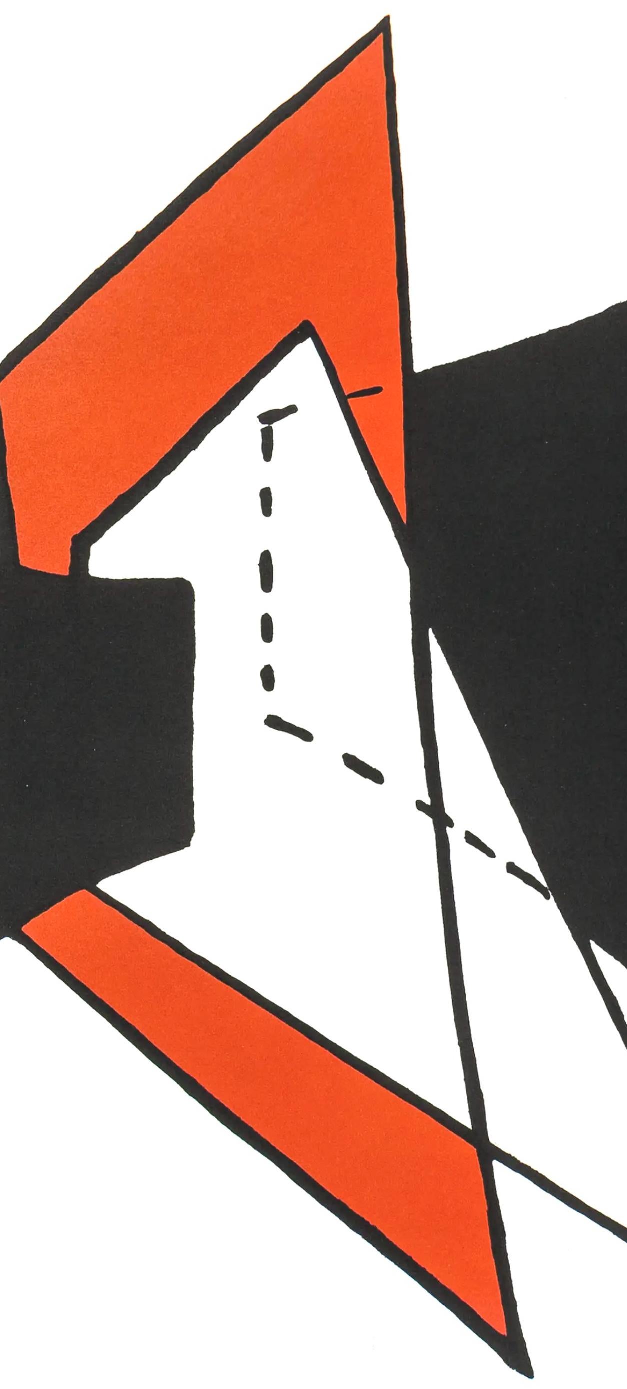 Les Triangles, Stabiles, Derrière le miroir - Print by Alexander Calder