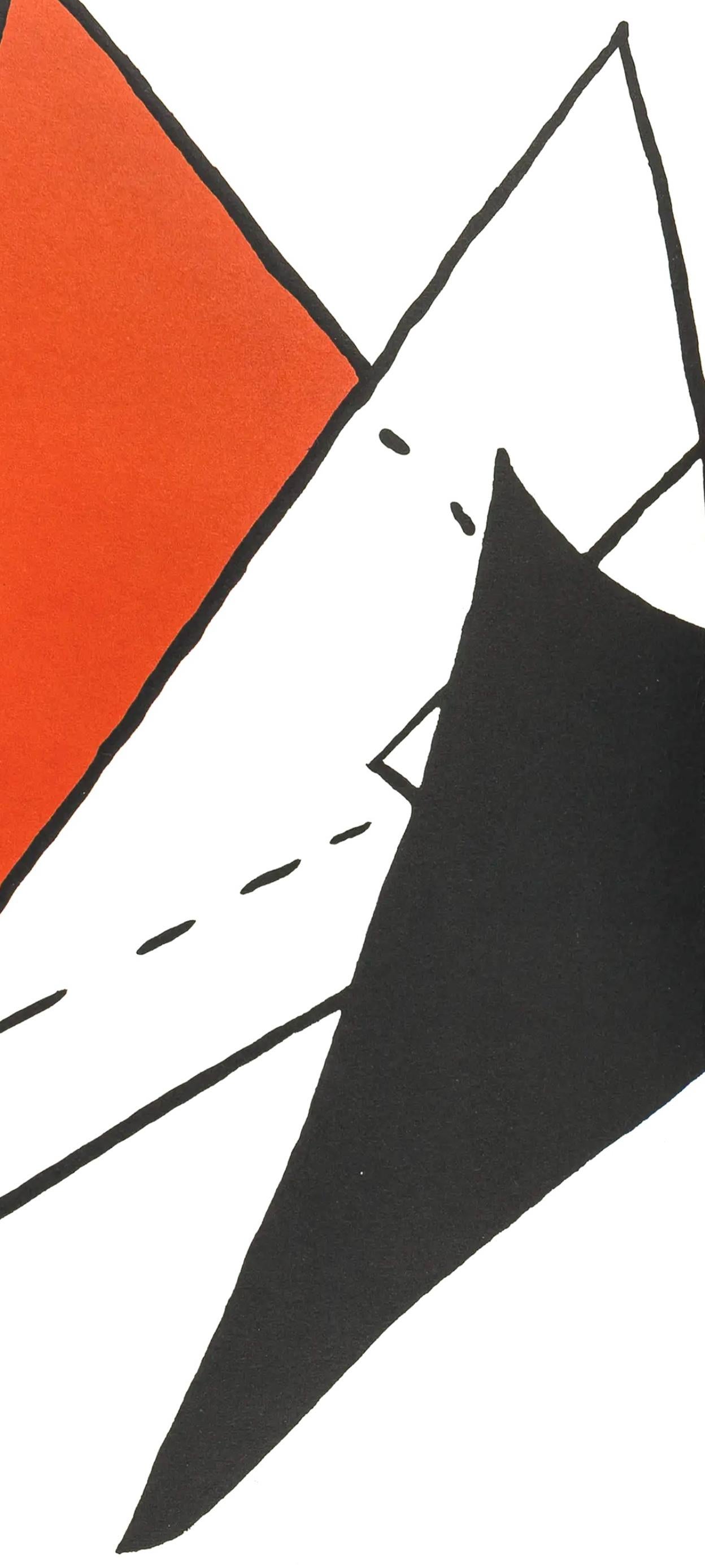 Les Triangles, Stabiles, Derrière le miroir - Surrealist Print by Alexander Calder