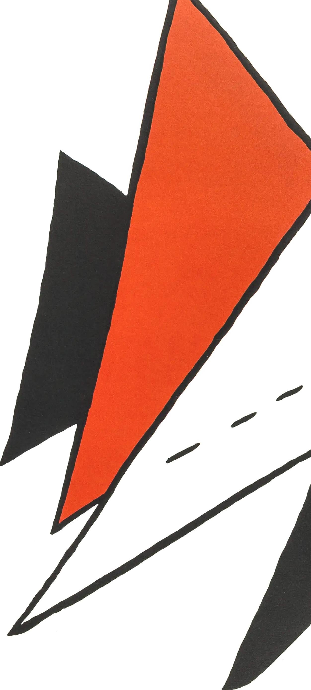 Les Triangles, Stabiles, Derrière le miroir - Brown Still-Life Print by Alexander Calder