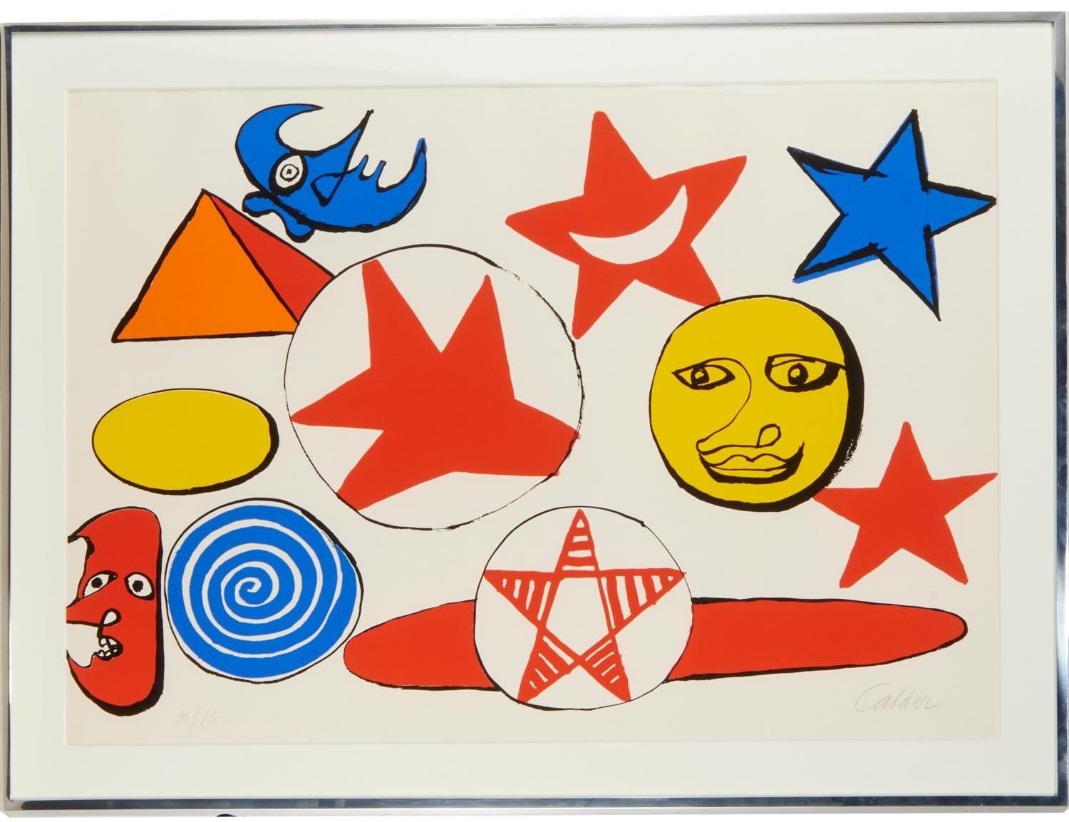 L'Etoile Rouge (The Red Star) - Print by Alexander Calder
