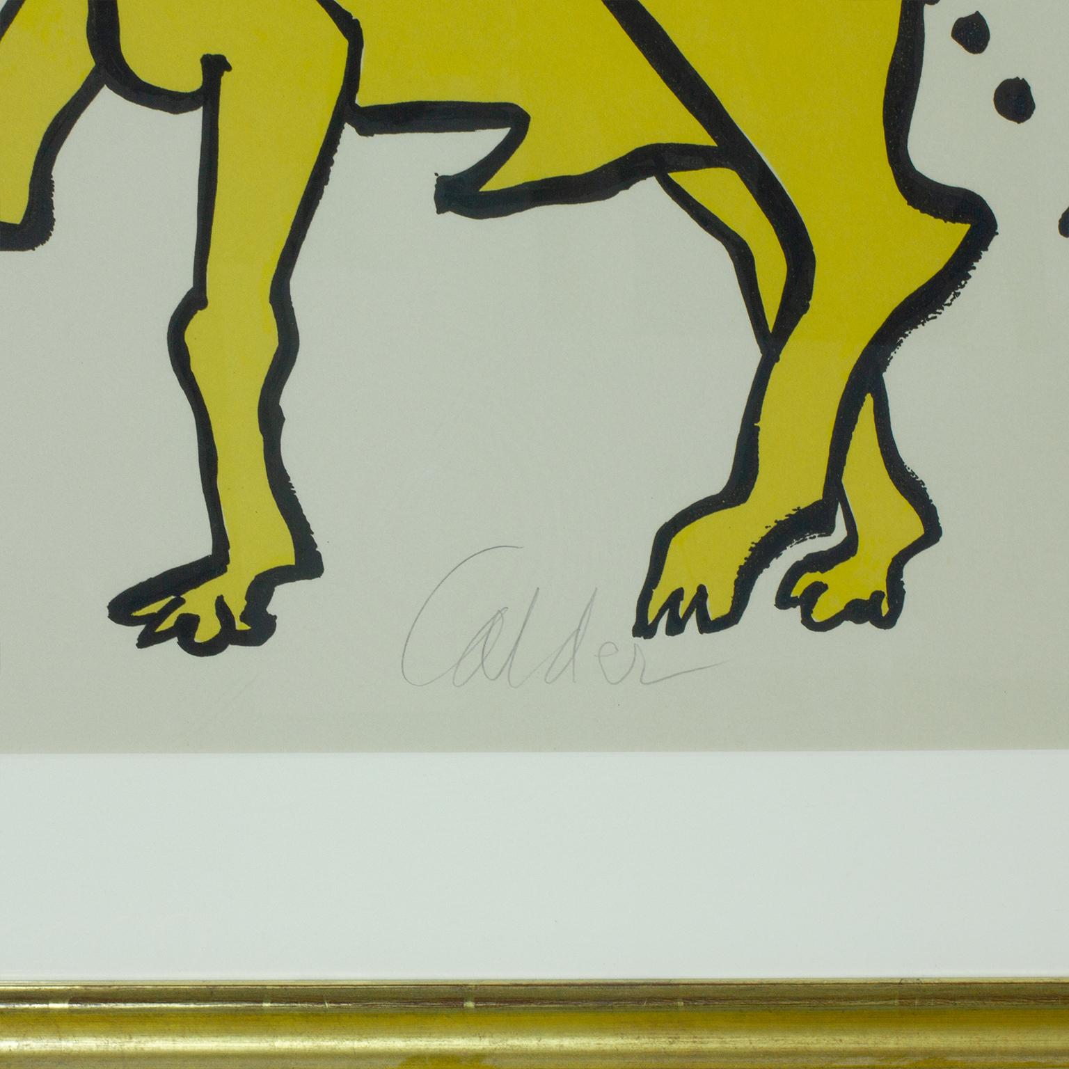 Lithographie encadrée « Lion Tamer » signée par Alexander Calder. Edition EA de 100 exemplaires. en vente 2