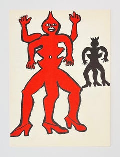 Lithograph by Alexander Calder, 1975, Plate 3 (Derriere le Miroir #212)