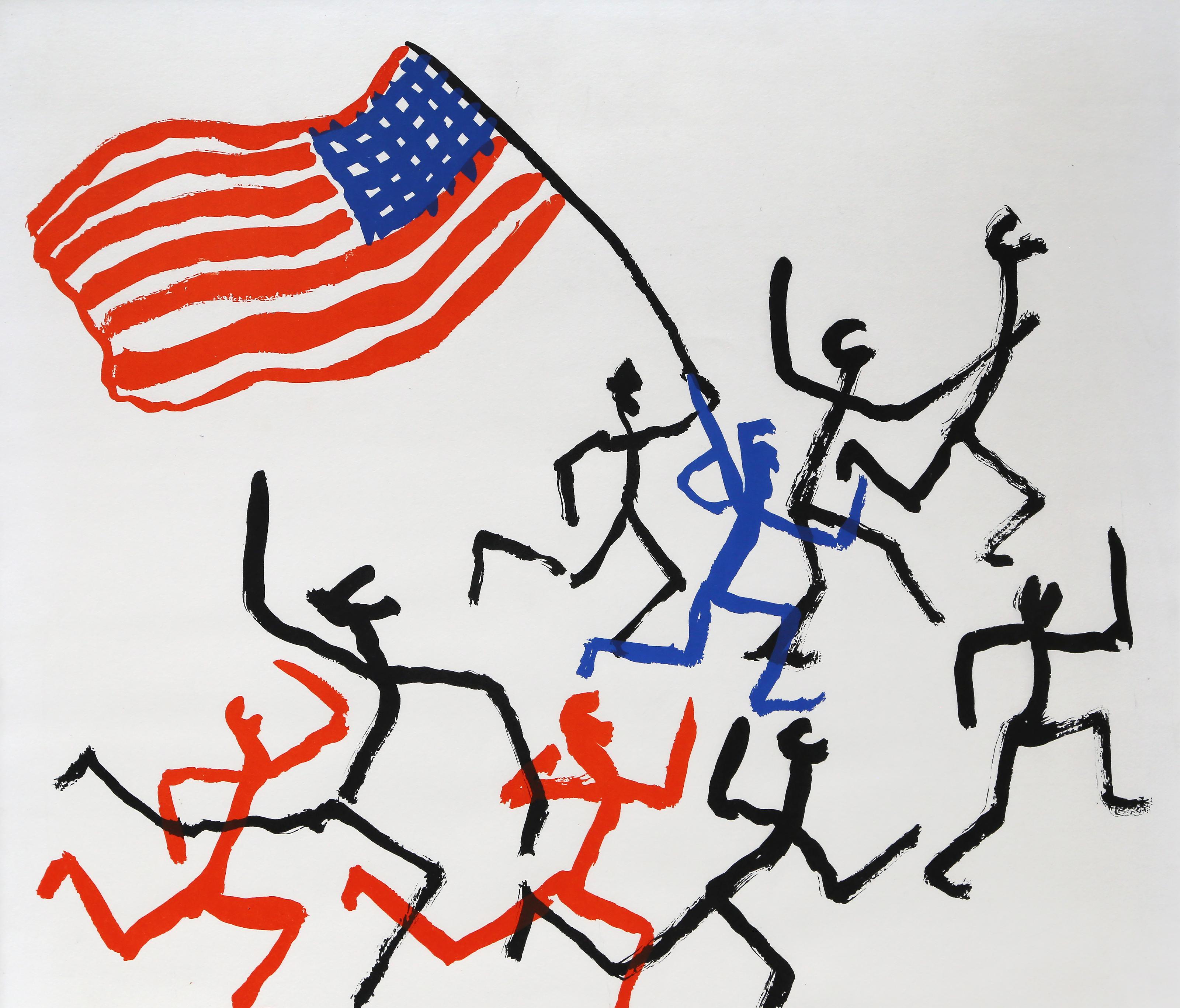 Madison Square Boy’s Club, Modern Signed Lithograph by Alexander Calder For Sale 1