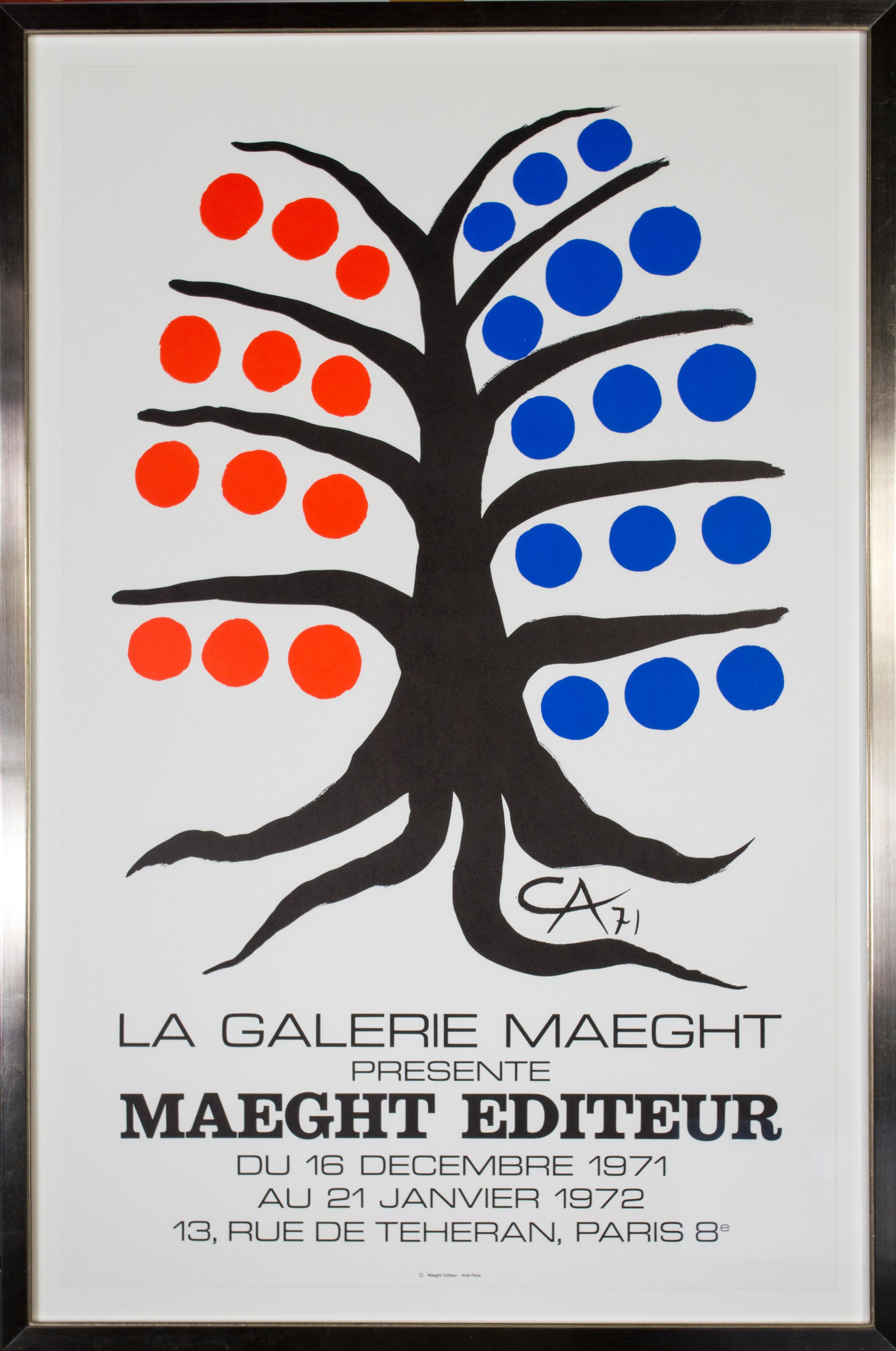 Affiche originale de Maeght Editeur, - Gris Landscape Print par Alexander Calder
