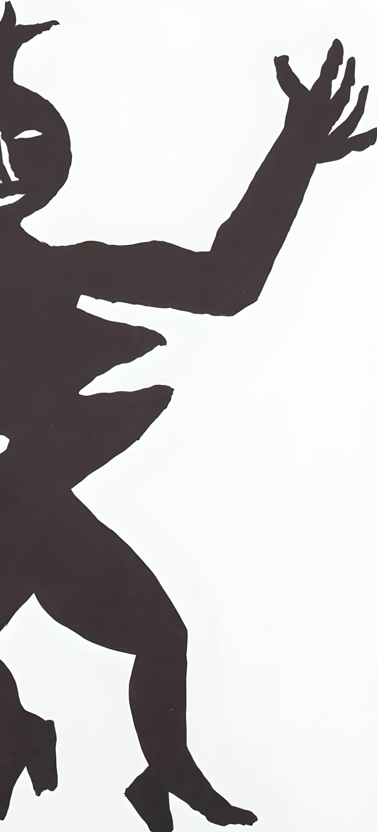 Mama Citron, Derrière le miroir (Schwarz), Abstract Print, von Alexander Calder