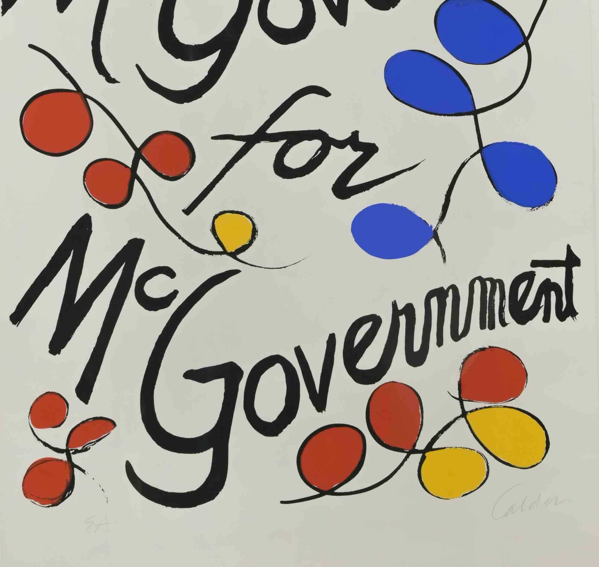 McGovern for McGovernment - Lithograph by Alexander Calder - 1973 For Sale 1