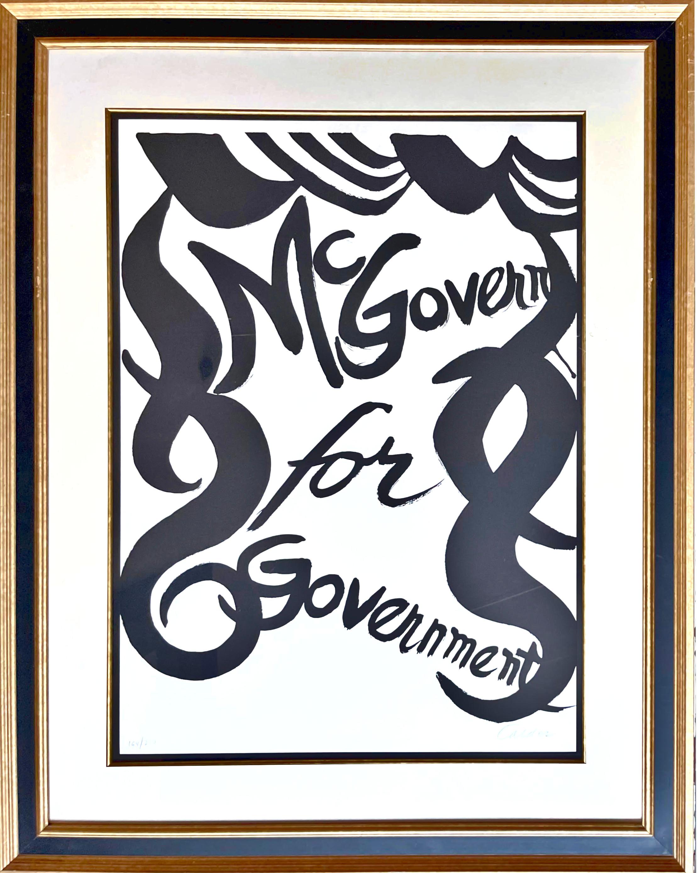 McGovern für McGovernment Bleistift signiert und nummeriert 194/200 politische Lithographie