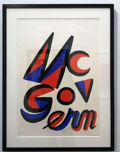 Retro McGovern for McGovernment (Signed by BOTH Alexander Calder and George McGovern)