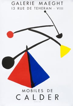 "Mobiles de Calder - Galerie Maeght" Affiche d'origine d'exposition vintage