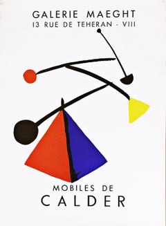 Mobiles de Calder, mid century modern Alexander Calder abstract kinetic poster