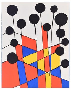 Vintage Mosaique Et Ballons Noirs - Original Lithograph Alexander Calder - 1971