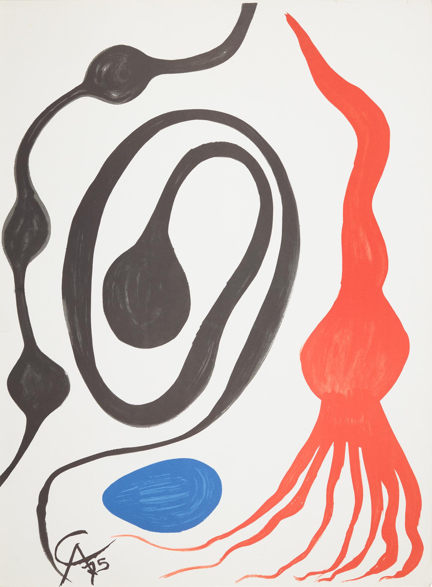 Alexander Calder Figurative Print - Octopus / Squid, from Our Unfinished Revolution