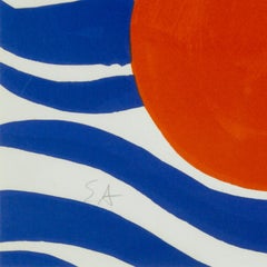 "Orange Ciel" framed signed lithograph by Alexander Calder. Edition EA.