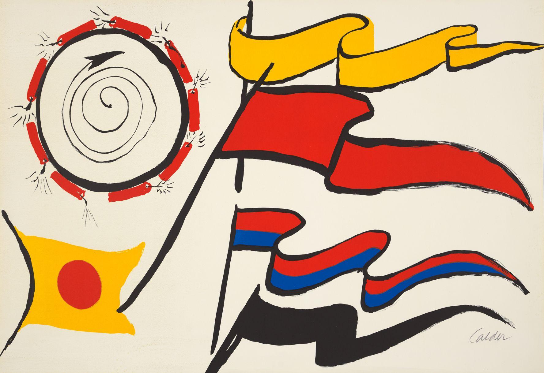 Alexander Calder Still-Life Print - Oriflammes