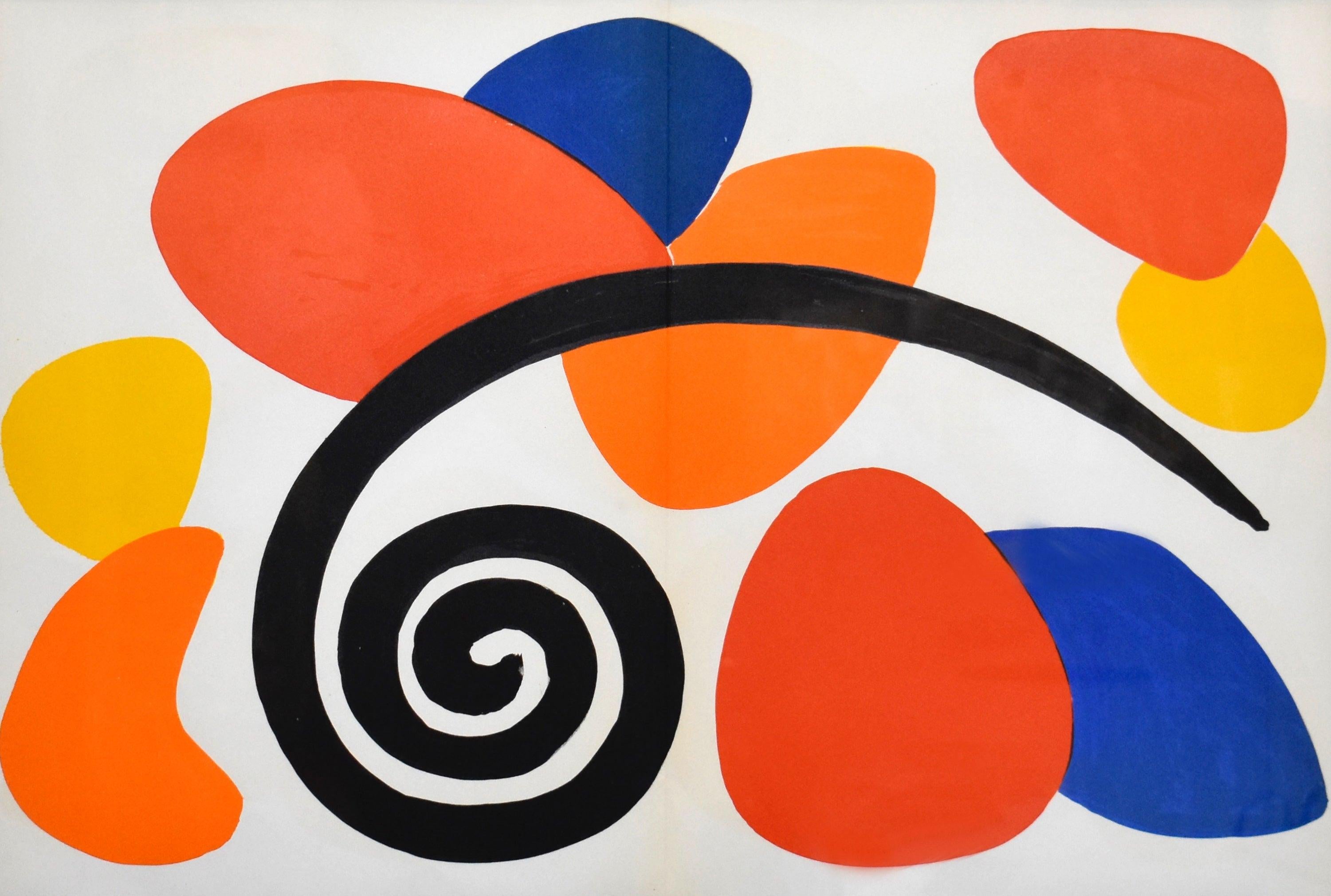 Original Alexander Calder Lithograph, Derriere le Miroir #173 (Plate 2)