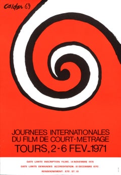 Vintage Original Calder Abstract Poster for 1971 French Short Film Festival (Tours)